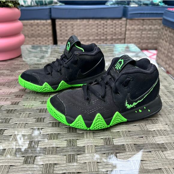 Nike Other - HALLOWEEN Slime Black Green Nike Kyrie 4 Kids Size 11C (Rare)